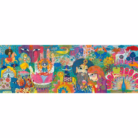 Djeco- Puzzle Gallery, Magic India, 1000 pcs - FSC MIX
