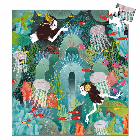 Djeco- Siluettepussel, Aquatic paradise, 54 pcs/ Pussel