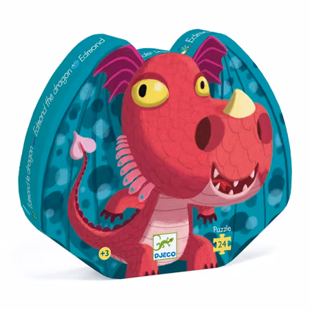 Djeco- Edmond the dragon, 24 pcs/ Pussel