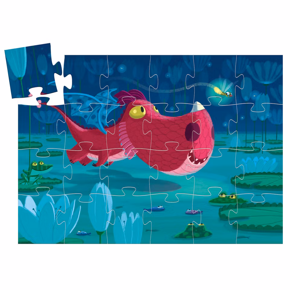 Djeco- Edmond the dragon, 24 pcs/ Pussel