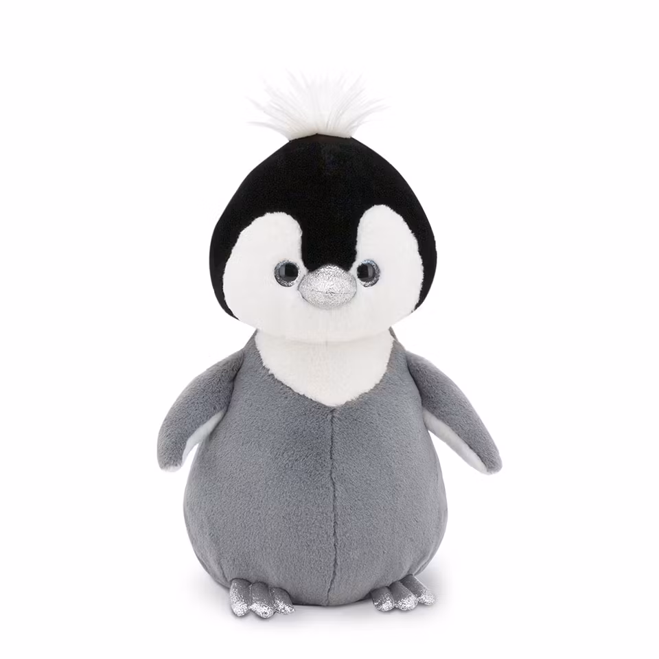 OrangeToys- Fluffy the Grey Penguin 22 cm