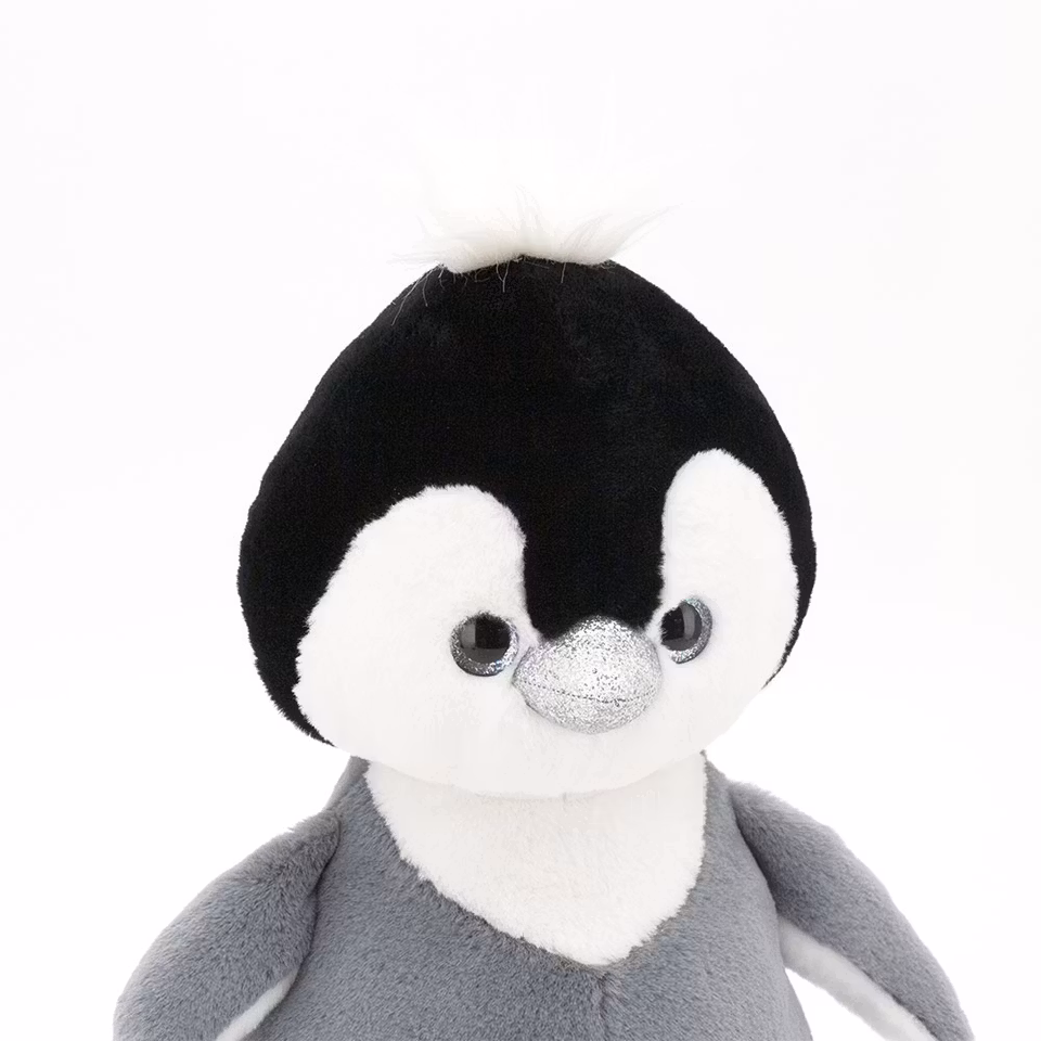 OrangeToys- Fluffy the Grey Penguin 22 cm