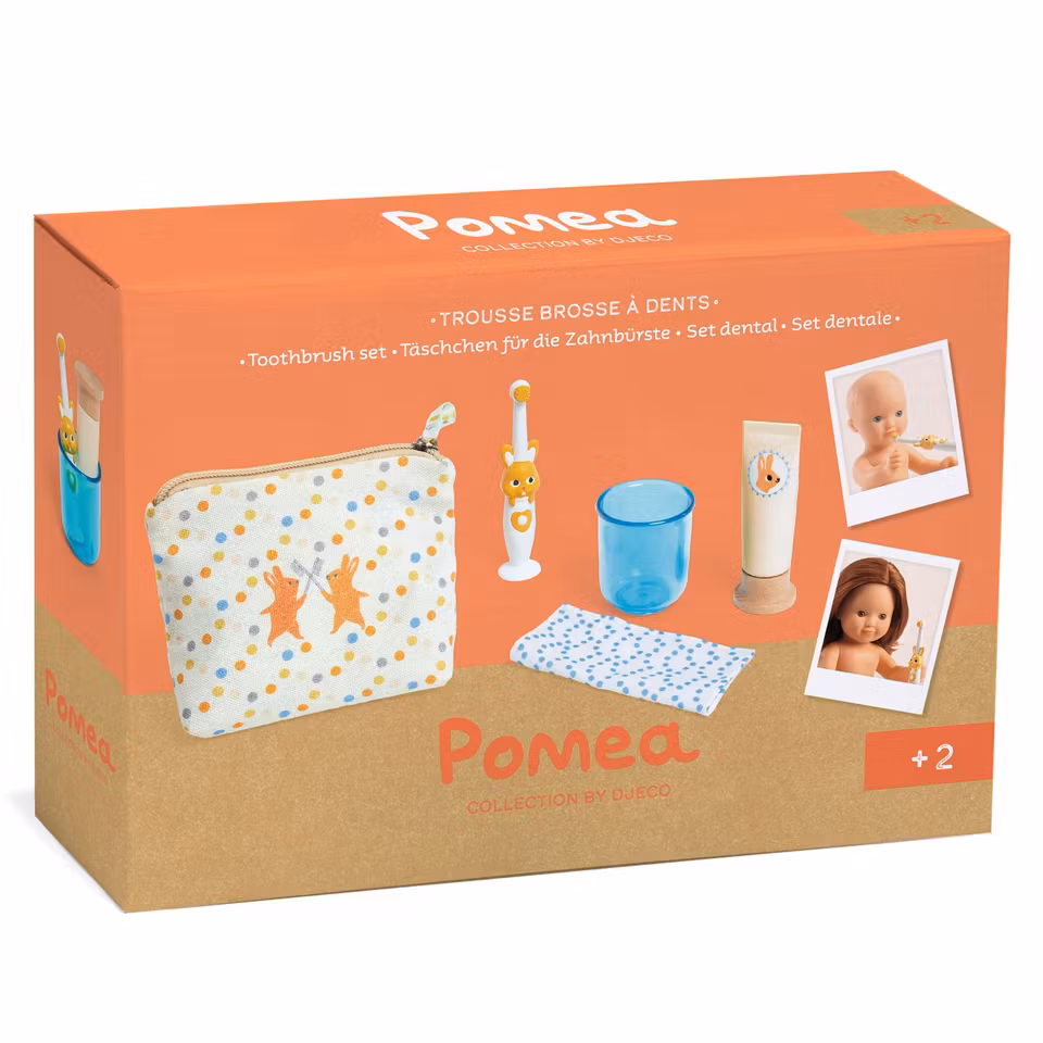 Djeco- Doll Toothbrush Set - FSC 100%/ docktillbehör