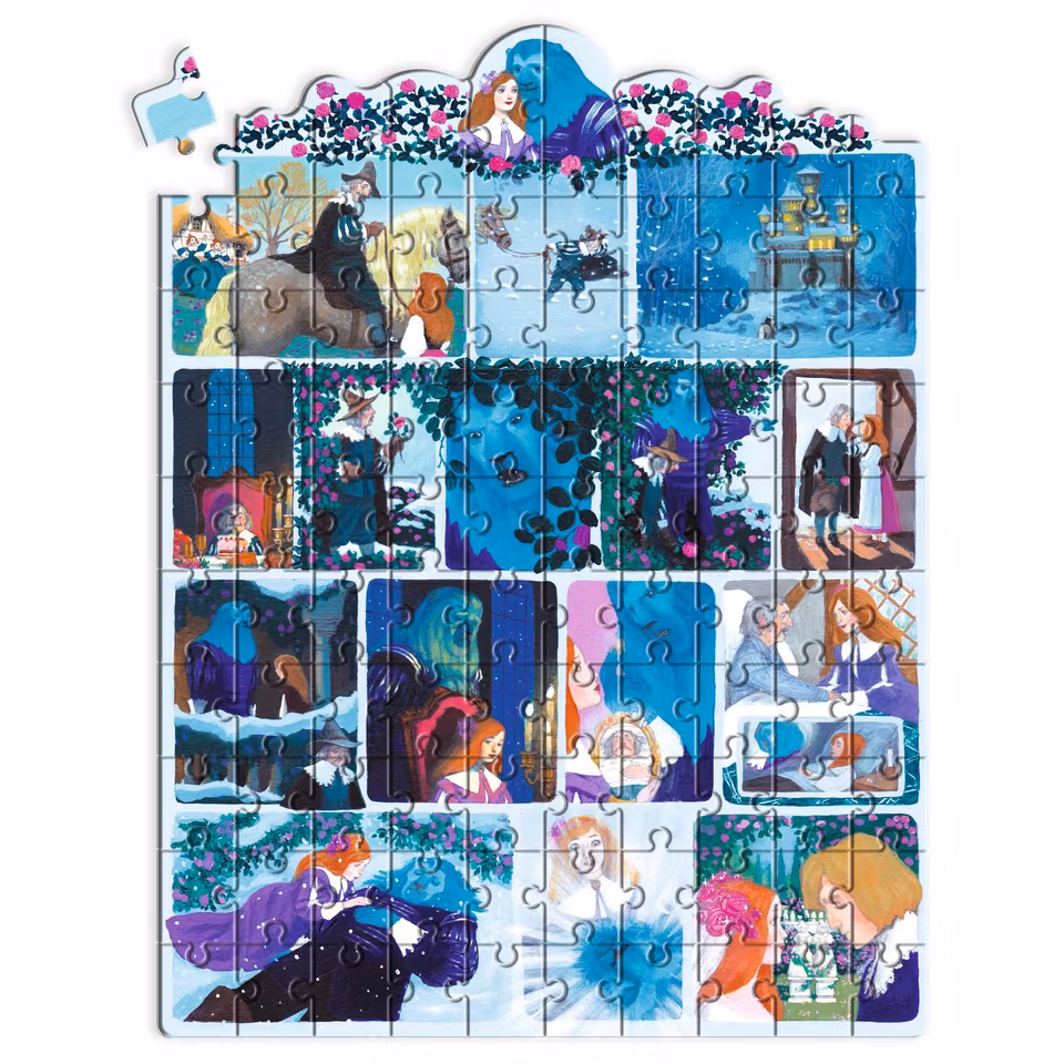 Djeco- Story Puzzle, Beauty and the Beast - 100 pcs - FSC MIX