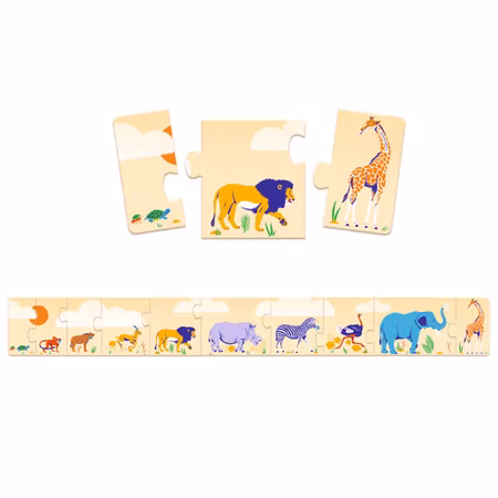 Djeco- Puzzle frise Smal and big - 10 pcs
