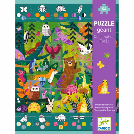 Djeco-Observation Forest - Giant Puzzle, 54 pcs