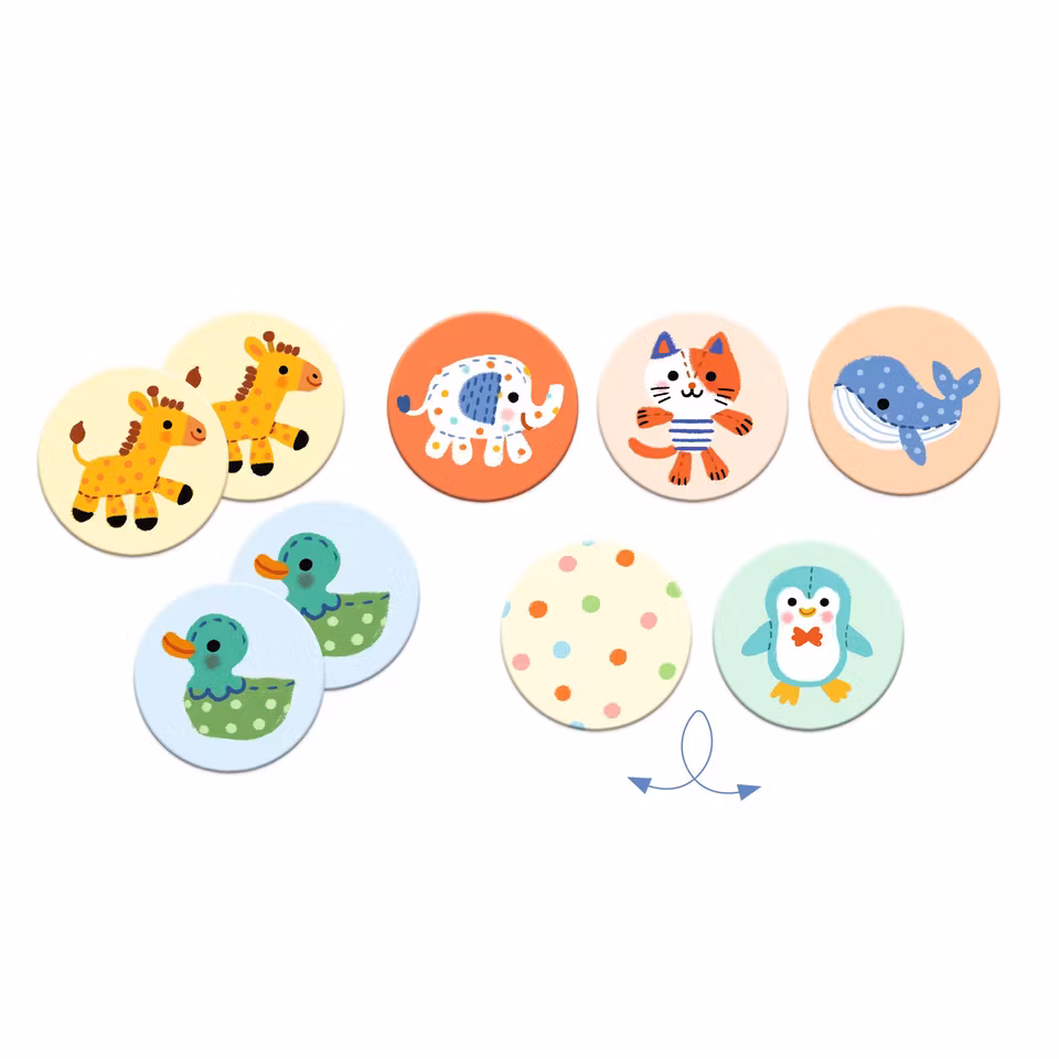 Djeco-Memo Stuffed Animals - FSC MIX