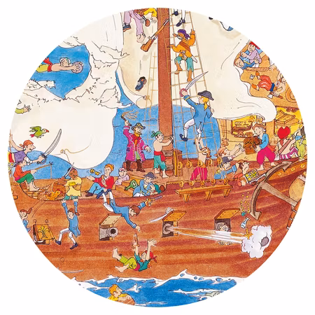 Djeco- Observations puzzle Pirates, 100 pcs - FSC MIX