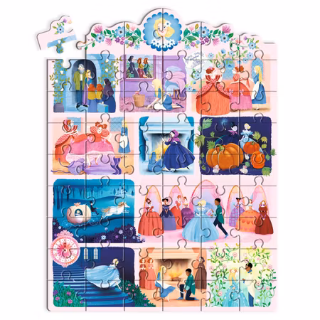 Djeco- Story Puzzle, Cinderella - 54 pcs - FSC MIX