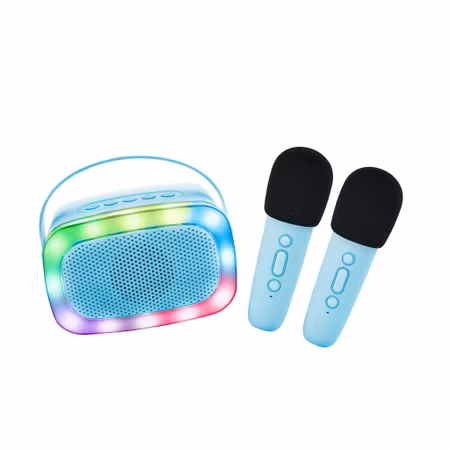 Lalarma- Lalarma Karaoke with lights and 2 microphone - Blue