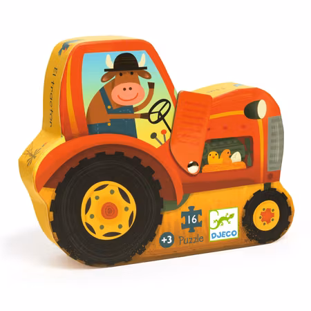 Djeco- The Tractor - 16 pcs - FSC MIX