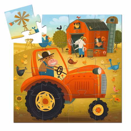 Djeco- The Tractor - 16 pcs - FSC MIX