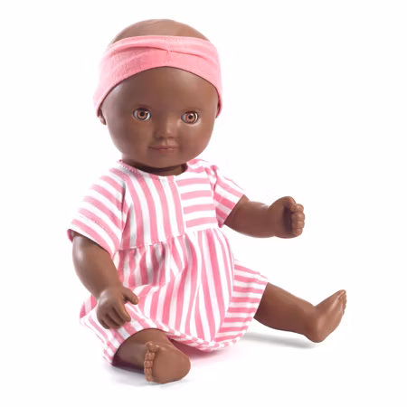 Djeco- POMEA Doll - Ciara - Doll For The Bath, Brown Eyes/ docka