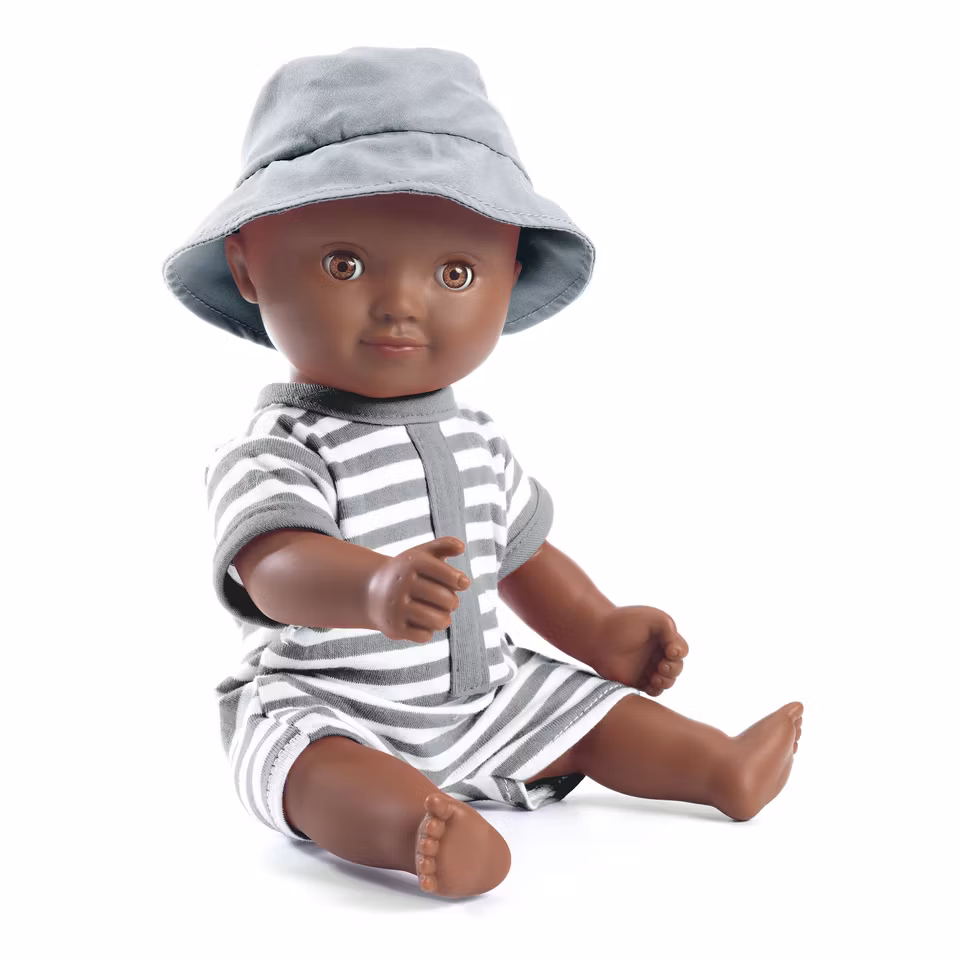 Djeco- POMEA Doll - Samra - Doll For The Bath, Brown Eyes/ docka