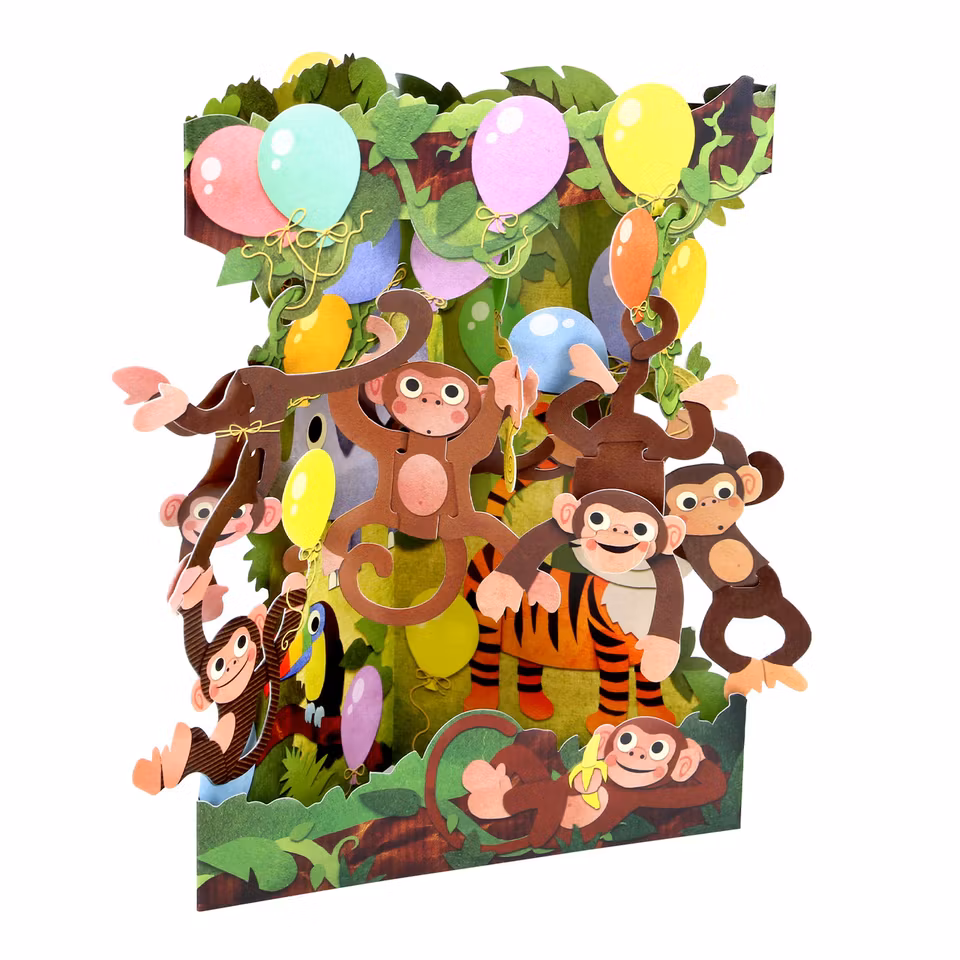 Santoro- Swing Cards - Monkey Party