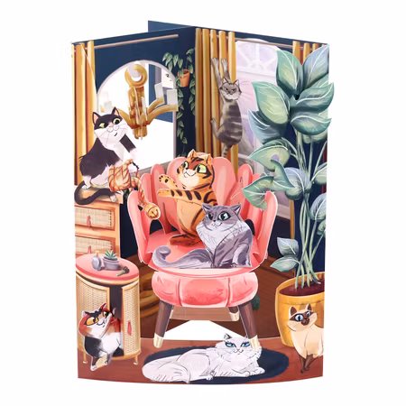 Santoro- Swing Cards - Lounging Cats
