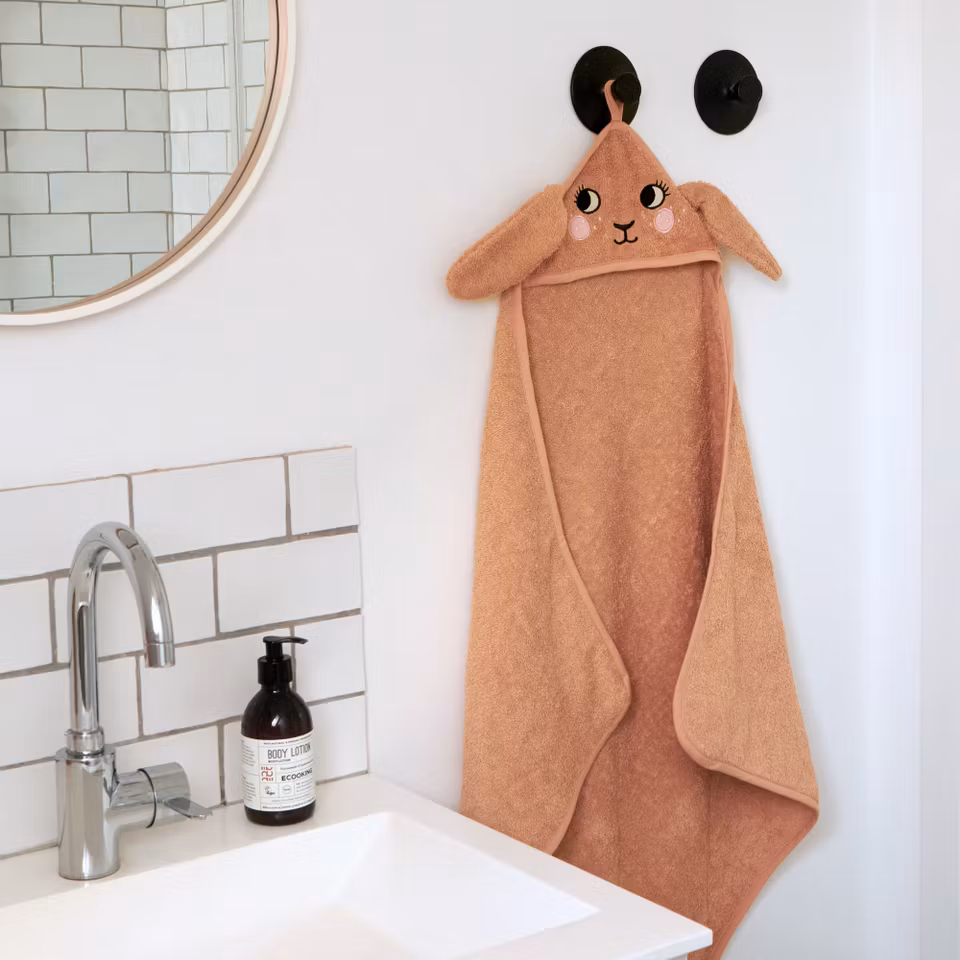 Roommate- Hooded Towel - BUNNY, rose
