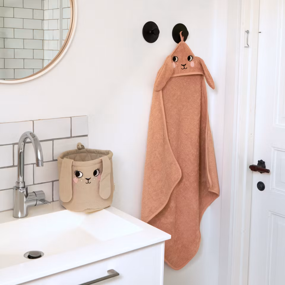 Roommate- Hooded Towel - BUNNY, rose