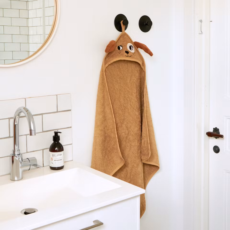 Roommate- Hooded Towel - DOG, tan