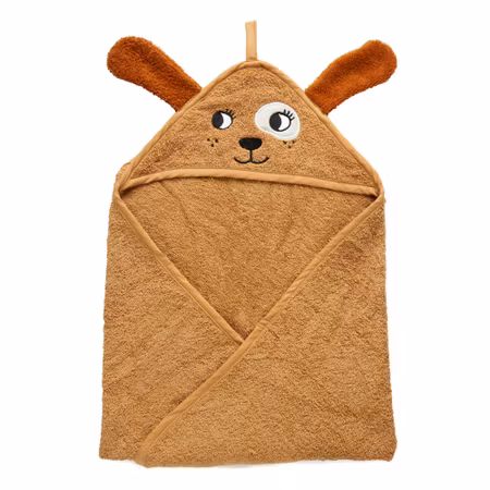Roommate- Hooded Towel - DOG, tan