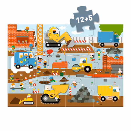 Djeco- Construction Site 17 pcs