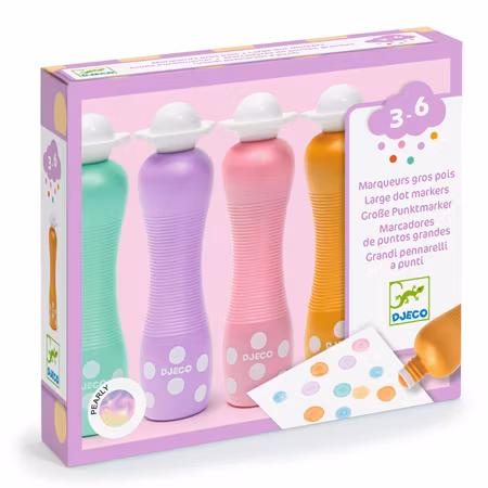Djeco- Large Dot Markers - Pearly