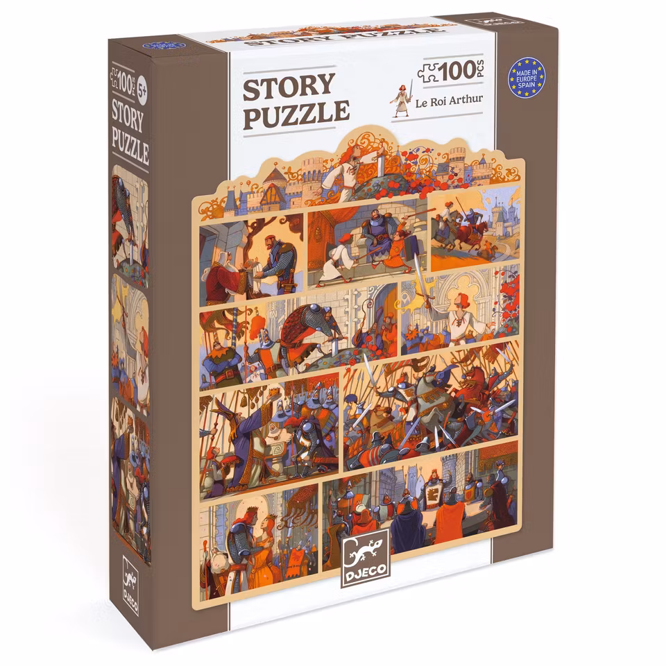 Djeco- story puzzle the king arthur 100 pcs