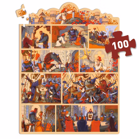 Djeco- story puzzle the king arthur 100 pcs
