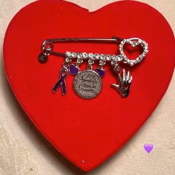 Awarenessnåler med glitter 🧷💎