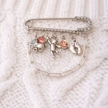 Babynål med krystaller 💎