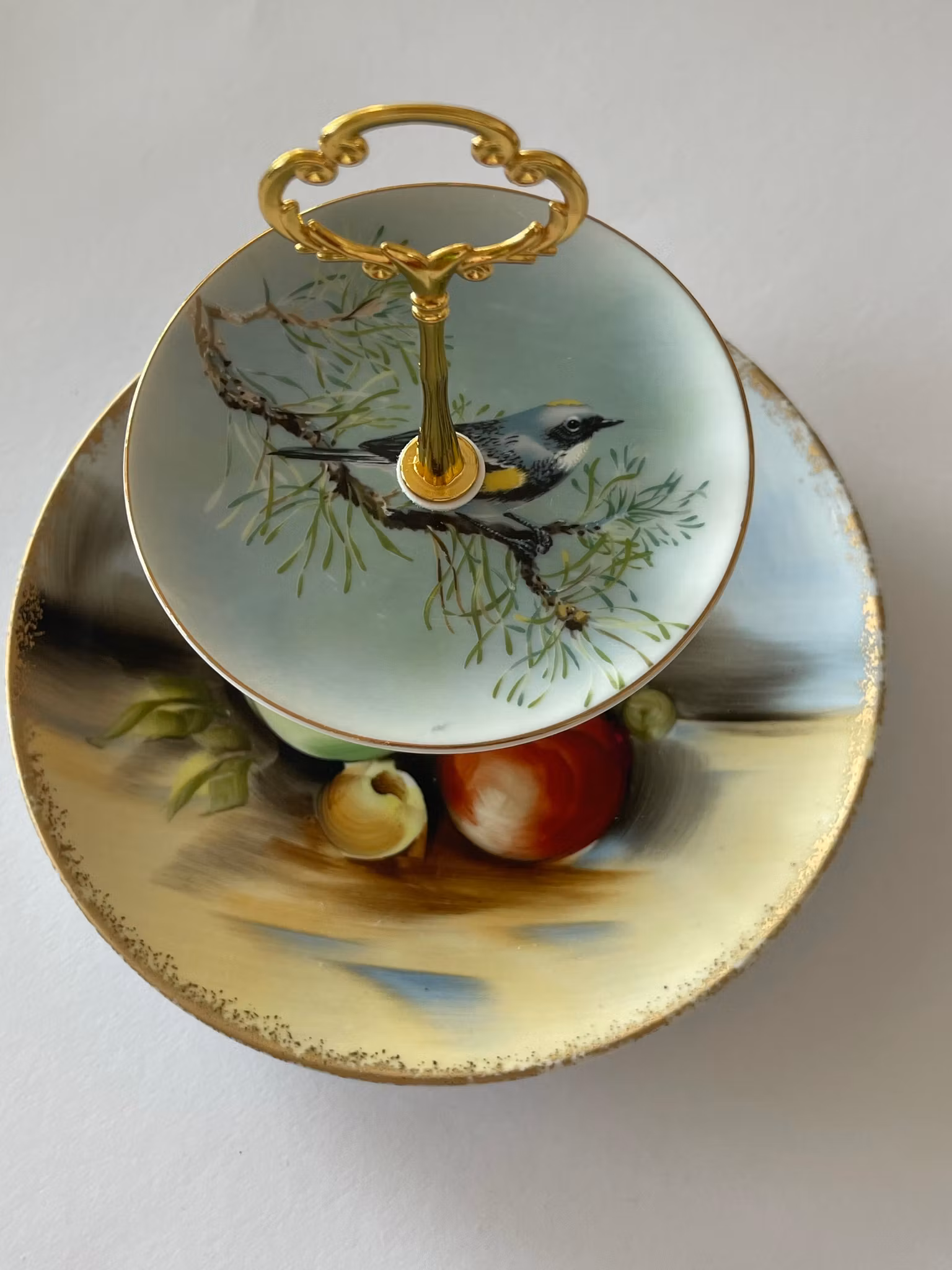 Petite etasjefat- frukt & fugl