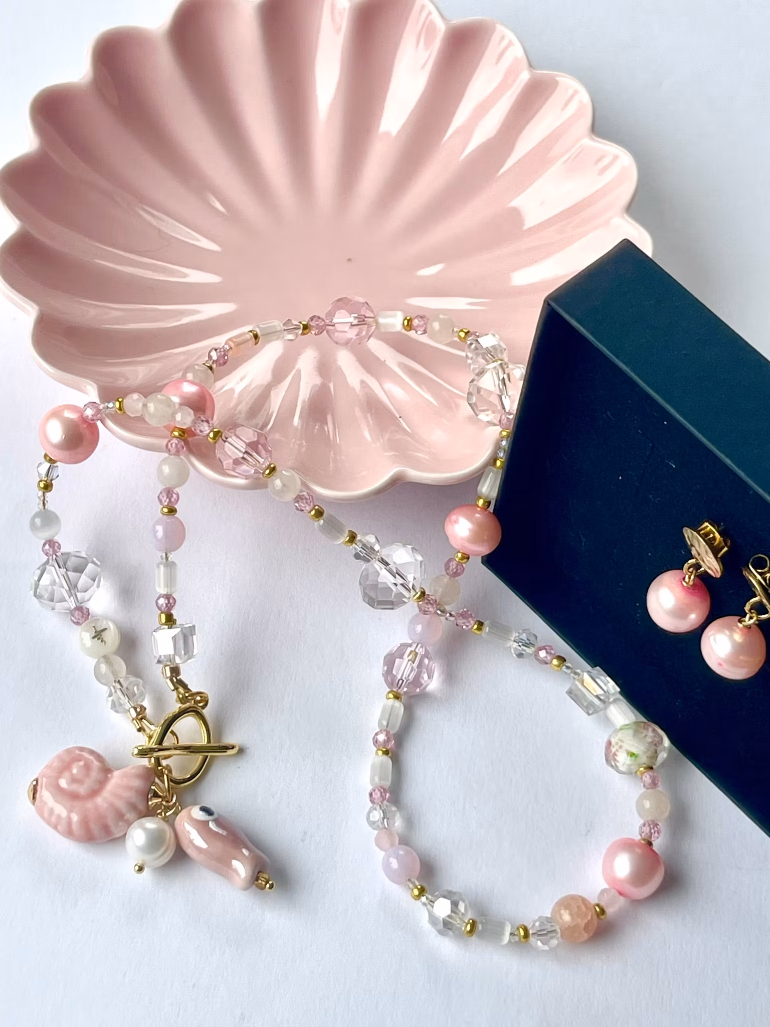Smykkesett: Rosa tidevann 💖