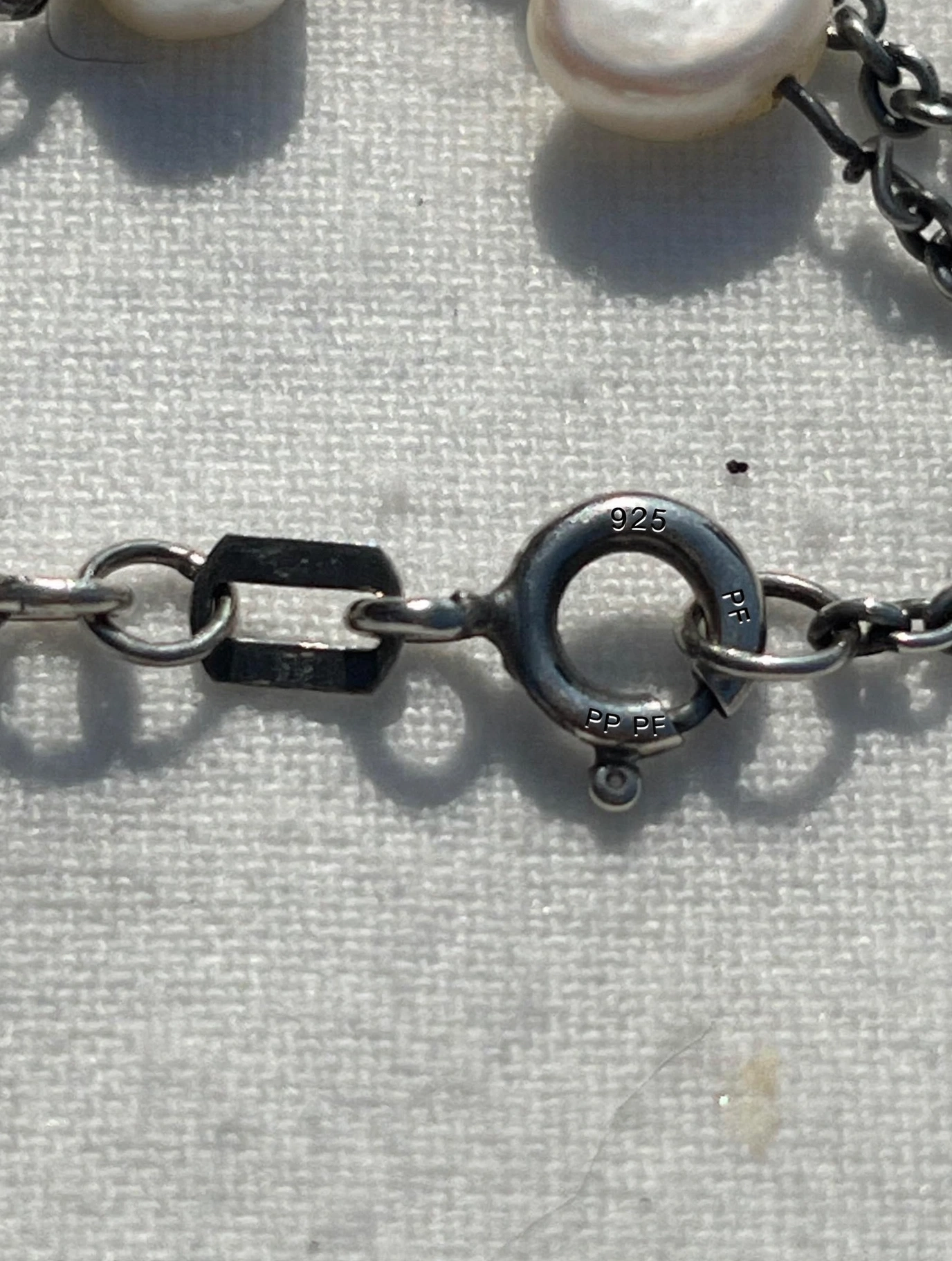 Vtg. Perlesett 925