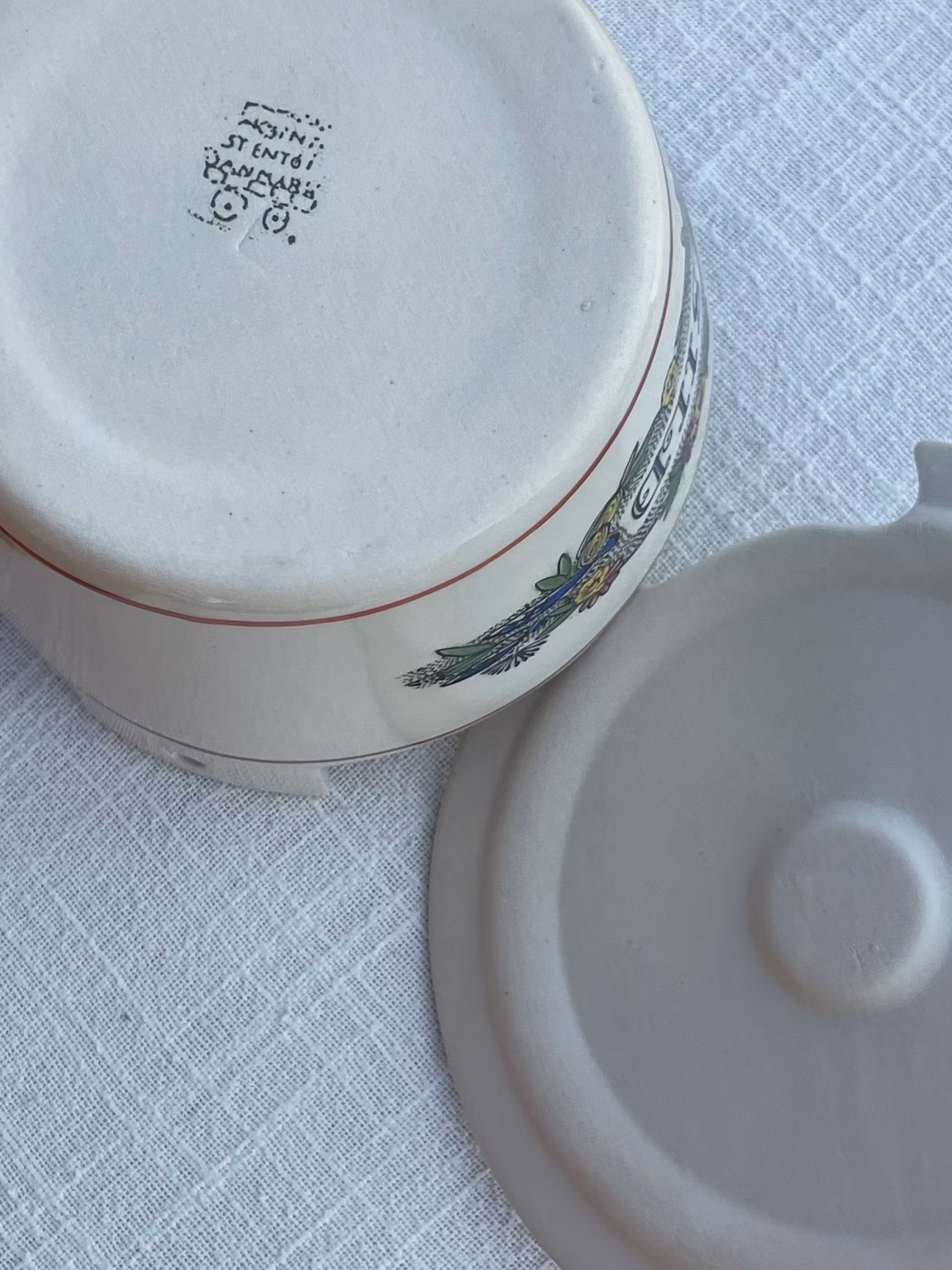 Aksini Randers Sildeskrukke med Lokk – Vintage Dansk Stentøy 60-tall