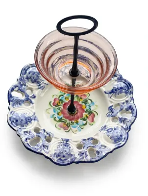 Vtg etasjefat håndmalt keramikk 🖌️