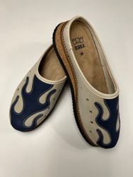 Flame Slipper Beige/Navy
