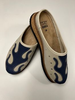 Flame Slipper Beige/Navy