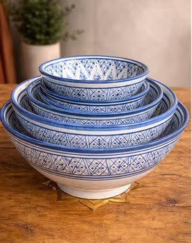 Marokansk keramik Blå Star mönster