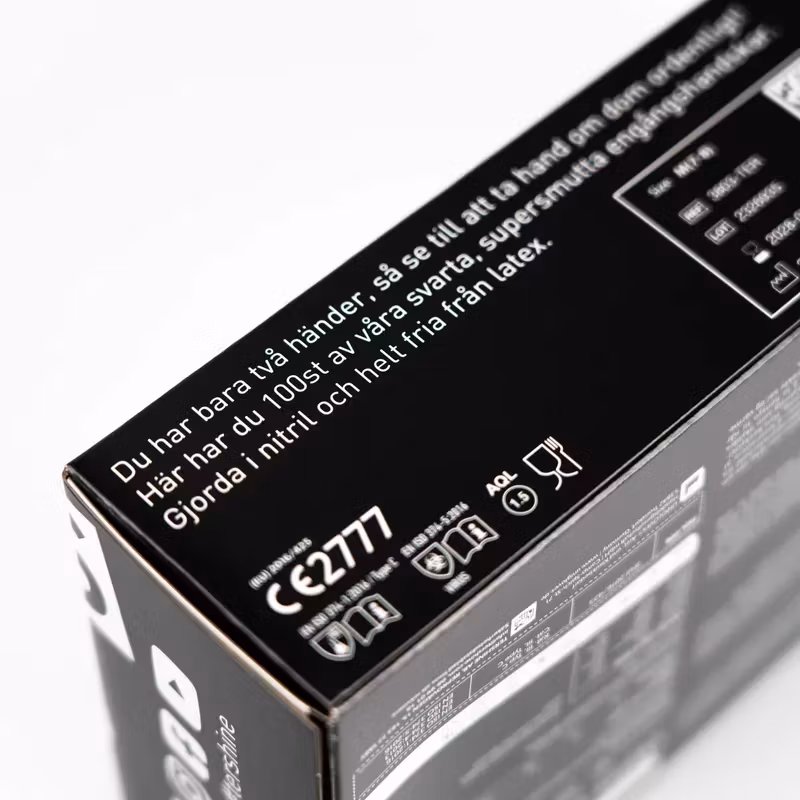 NITRILHANDSKAR SVARTA - 100 PACK