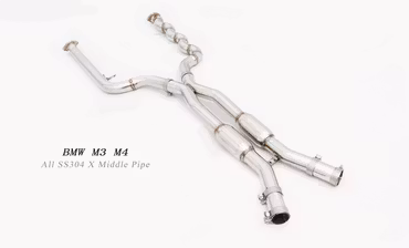 BMW M3/M4 F8X EQUAL/SINGEL MIDPIPE ROSTFRI