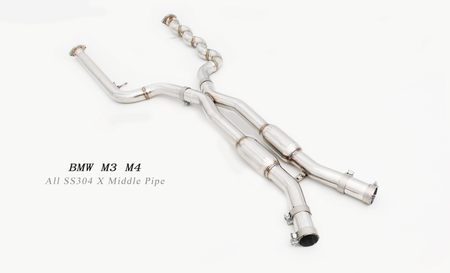BMW M3/M4 F8X EQUAL/SINGEL MIDPIPE ROSTFRI
