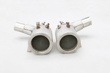 PORSCHE 992 DOWNPIPES MED RACEKATALYSATOR MED VÄRMESKYDD