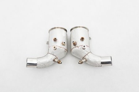 PORSCHE 992 DOWNPIPES MED RACEKATALYSATOR MED VÄRMESKYDD