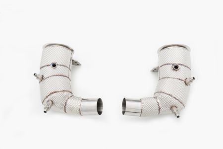 PORSCHE 992 TURBO S DOWNPIPES UTAN RACEKATALYSATOR MED VÄRMESKYDD