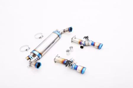 PORSCHE 997.2 TURBO CATBACK EXHAUST PIPE WITH DAMPER TITANIUM