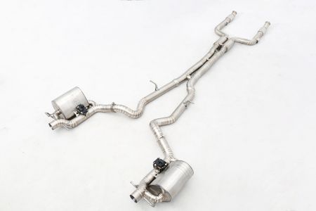 MERCEDES C43 AMG CATBACK AVGASRÖR MED SPJÄLL TITAN SILVER