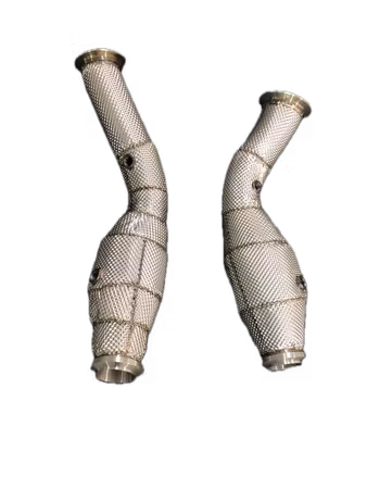 MERCEDES E43 AMG DOWNPIPES WITH RACING CATALYTIC CONVERTER + HEAT PROTECTION