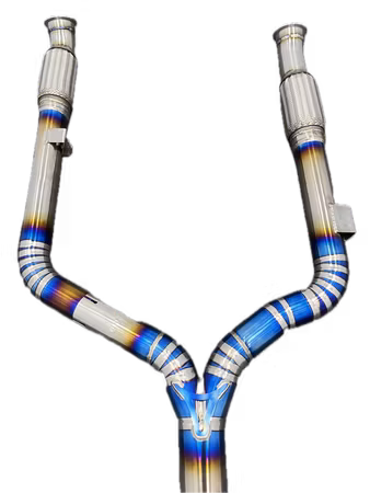 MERCEDES E 43 AMG CATBACK EXHAUST PIPE WITH DAMPER TITANIUM