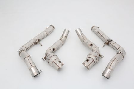 MERCEDES G63 AMG W464 DOWNPIPES MED RACE KATALYSATOR + VÄRMESKYDD