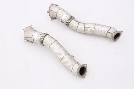 AUDI S8 4.0T DOWNPIPES WITHOUT CATALYTIC CONVERTER WITH HEAT PROTECTION